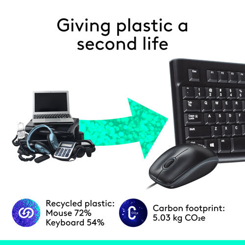 Logitech Wired Mouse & Keyboard Combo