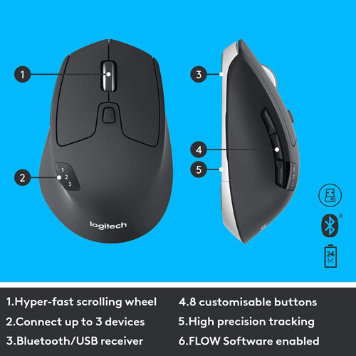 Logitech MK850 Bluetooth Optical Keyboard Ergonomic