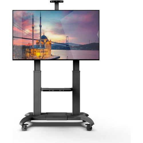 Kanto MTMA100PL Height Adjustable Mobile TV Stand with Adjustable Shelf for 60-inch to 100-inch TVs