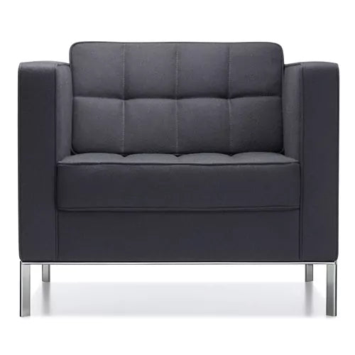 KM-Tufted Tuxedo Lounge Chair