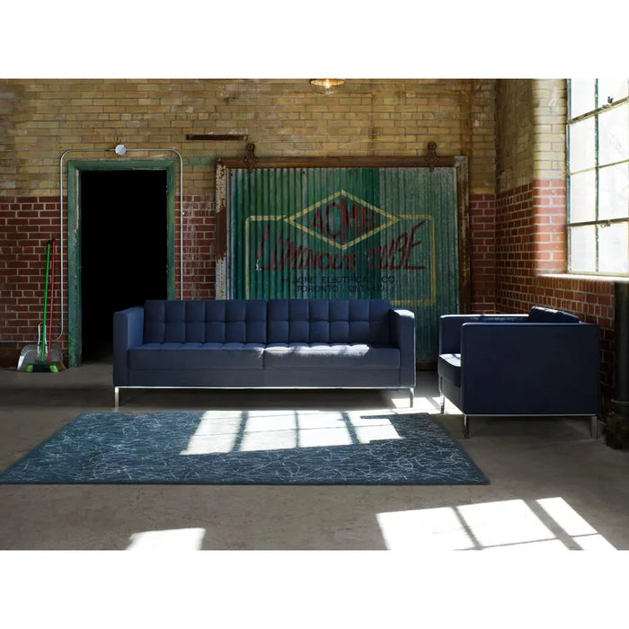KM-Tufted Tuxedo 3 Seater Sofa