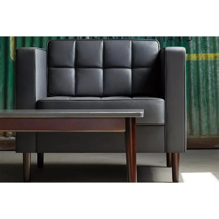 KM-Tufted Tuxedo Lounge Chair