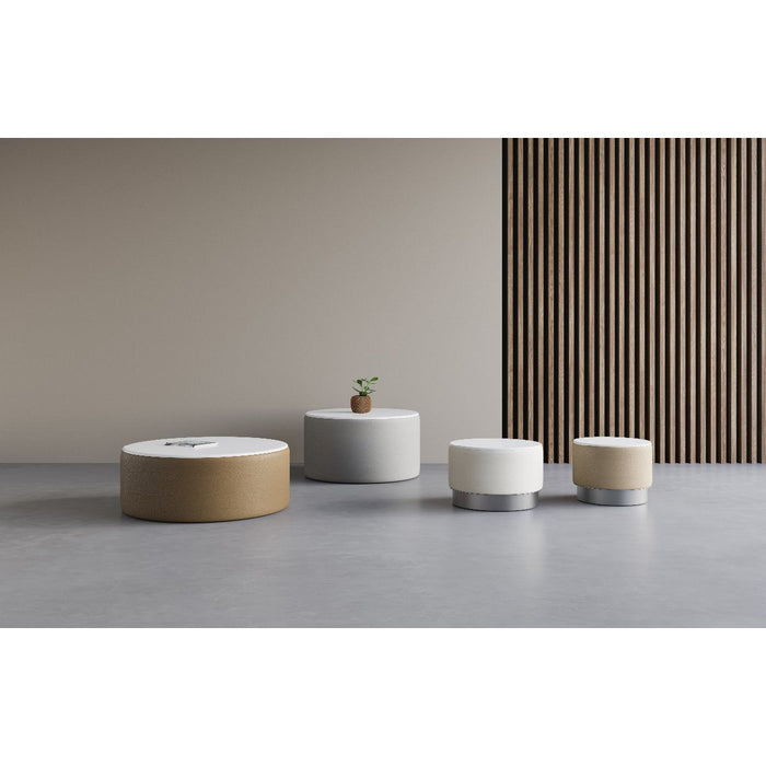 Bora 24"W x 20"H Plinth Base Pouf
