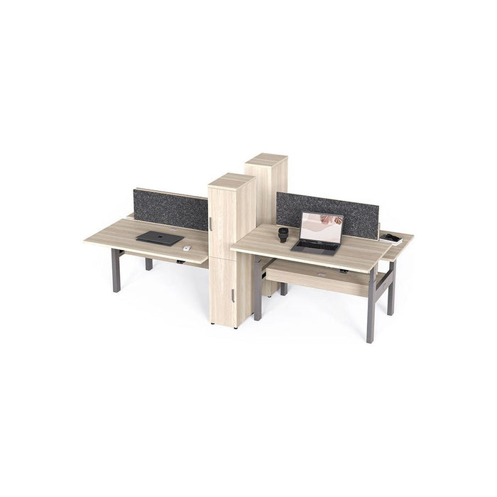 Upside Height Adjustable Benching Based Workstation